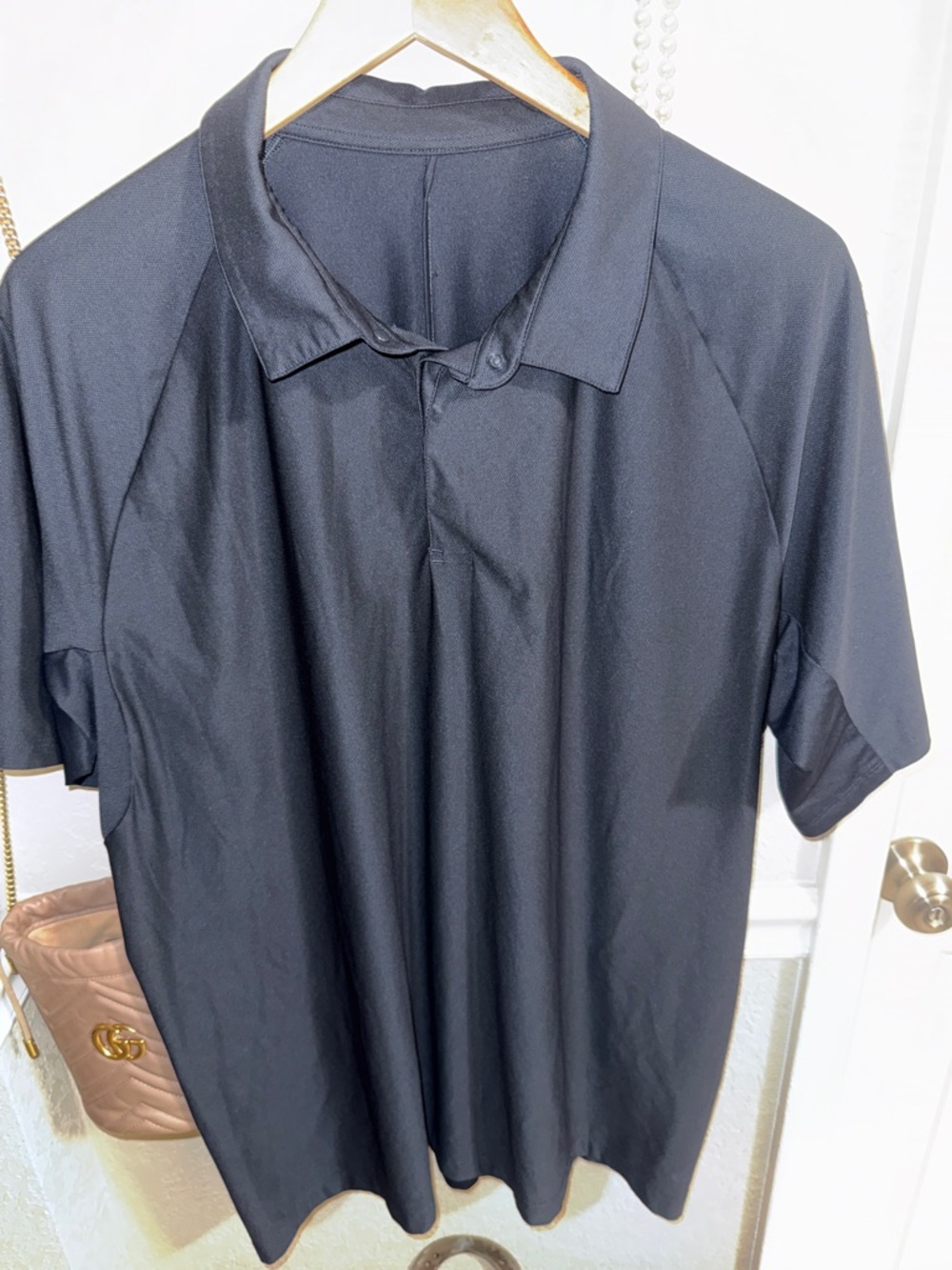 lululemon athletica Men's Black Performance Polo